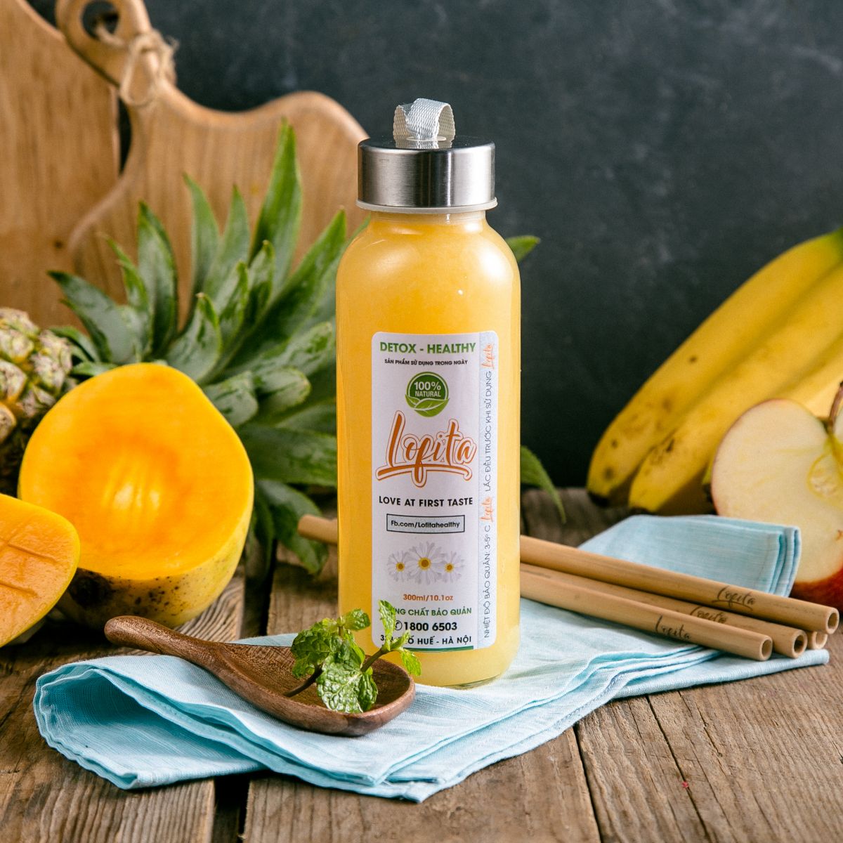 Vitamin C++: Táo, bac hà, dứa, hạt chia