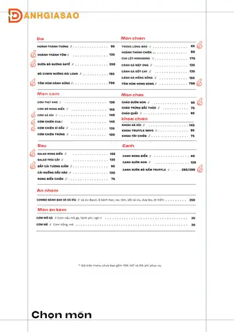 Baozi Hai Bà Trưng Menu