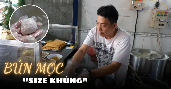 Review Quán Bún Mọc Cầu Bà Tàng: Viên Mọc "size Khủng" Đậm Đà Nước Lèo