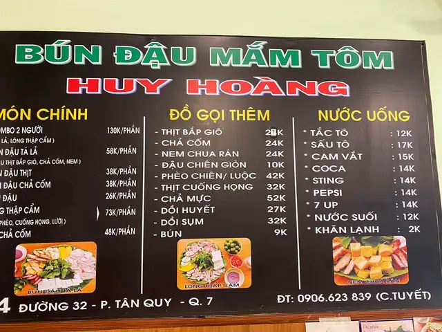 Bún Đậu Mắm Tôm Huy Hoàng