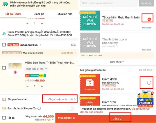 Các Bước Mua Hàng Trên Shopee