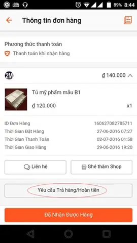 Cách Thức Trả Hàng Shopee