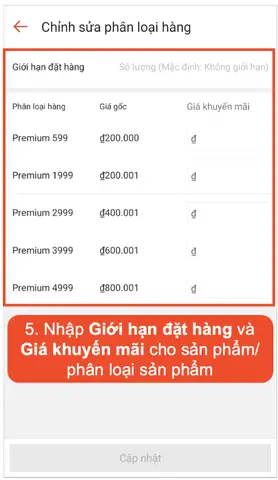 Cài Đặt Giảm Giá Trên Shopee