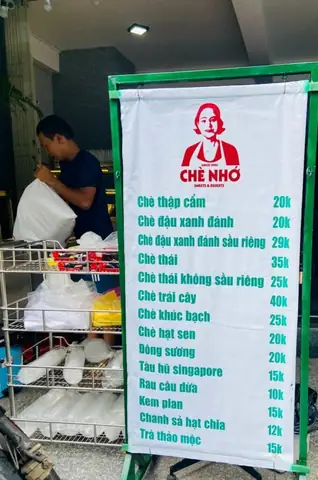 Chè Nhớ Quy Nhơn Menu