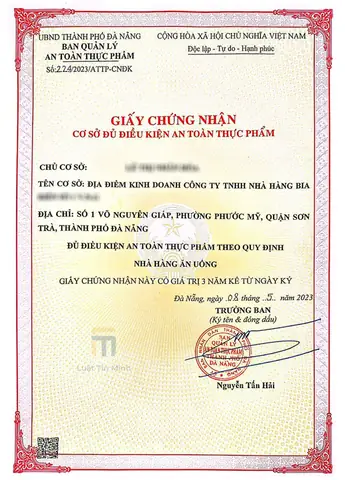 Đăng Ký Vệ Sinh An Toàn Thực Phẩm