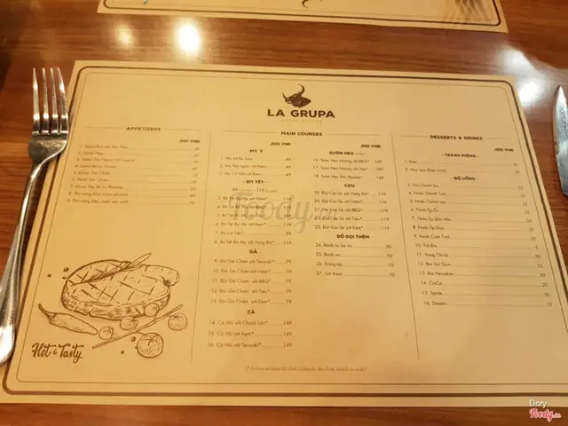 La Grupa Steak House Menu