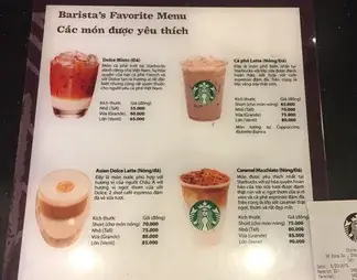 Menu Starbucks Việt Nam: Cẩm Nang Chi Tiết Từ Đồ Uống Đến Thức Ăn