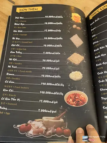 Menu Hancook Nguyễn Tri Phương