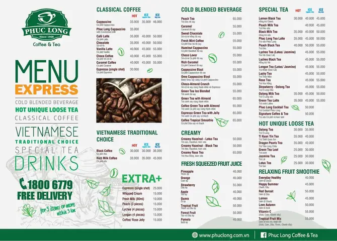 Phúc Long Menu Hà Nội: Cẩm Nang Toàn Diện Về Thực Đơn, Giá Cả Và Trải Nghiệm Từ A Đến Z