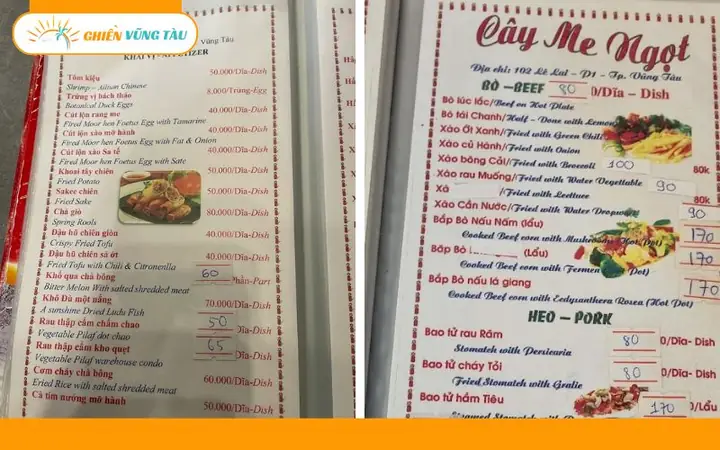 Quán Hải Sản Cây Me Ngọt