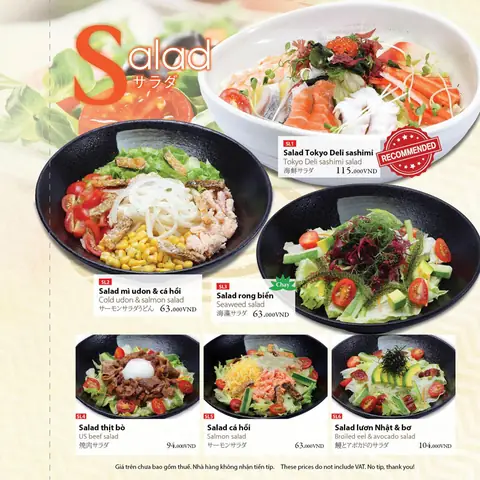 Tokyo Deli Times City Menu