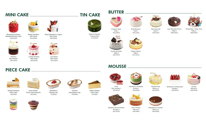 Tous Les Jours Menu Banh Kem