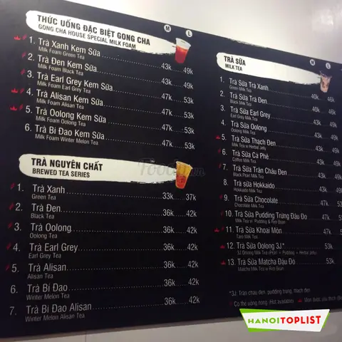 Trà Sữa Gong Cha Hà Nội