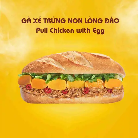 Bánh Mì Gà Xé Trứng Non