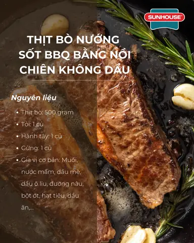 Bò Nướng Nồi Chiên Không Dầu