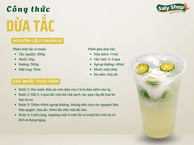 Cách Làm Dừa Tắc Để Bán