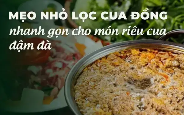 Cách Lấy Thịt Cua Đồng