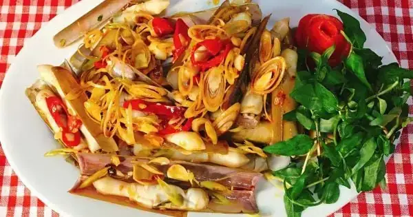 Cách Nấu Ốc Móng Tay Xào Sả Ớt