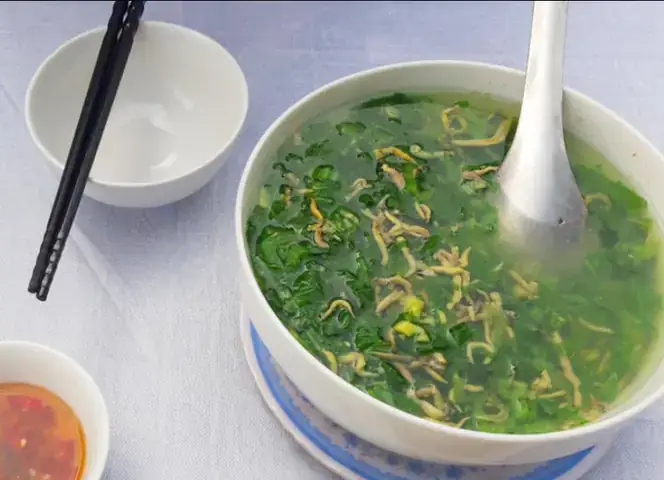 Cách Nấu Riêu Rươi Rau Cải