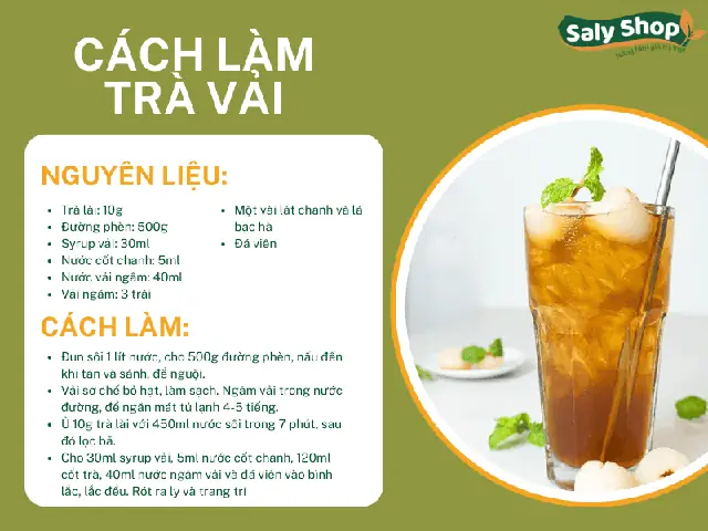 Cách Nấu Trà Vải Ngon
