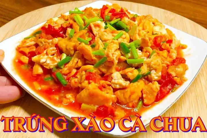 Cách Nấu Trứng Xào Cà Chua
