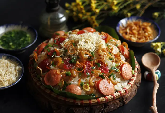 Cách Nấu Xôi Mặn Nước Cốt Dừa