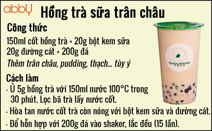 Cách Pha Trà Sữa Trân Châu
