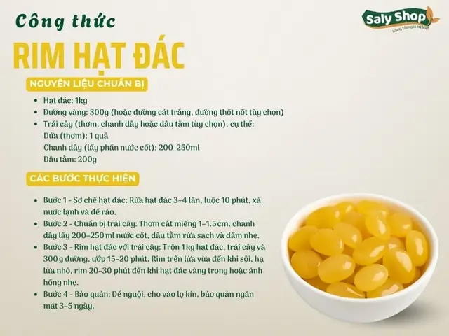 Cách Rim Hạt Đác Ngon
