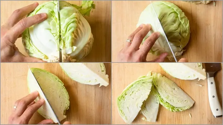 Cách Thái Bắp Cải Nấu Canh