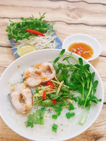 Cháo Cá Lóc Bầu Rau Đắng