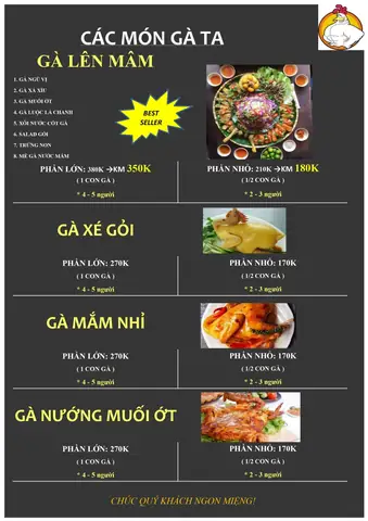 Gà Cơ Bắp Chuyên Các Món Gà