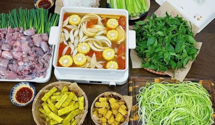 Lẩu Ếch Ăn Với Rau Gì