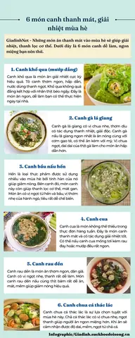 Món Ăn Mát Cho Cơ Thể