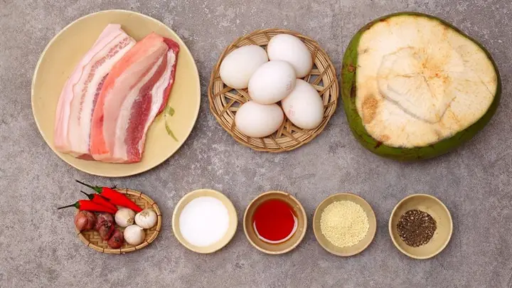 Nguyên Liệu Làm Thịt Kho Tàu