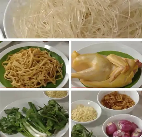 Nguyên Liệu Nấu Miến Gà