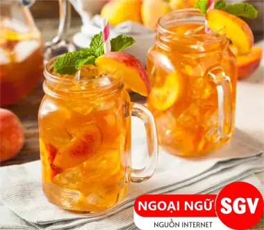 Trà Đào Cam Sả Tiếng Anh