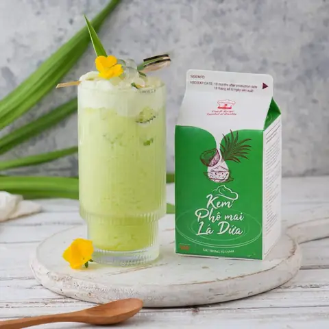 Bánh Flan Lá Dứa Phô Mai