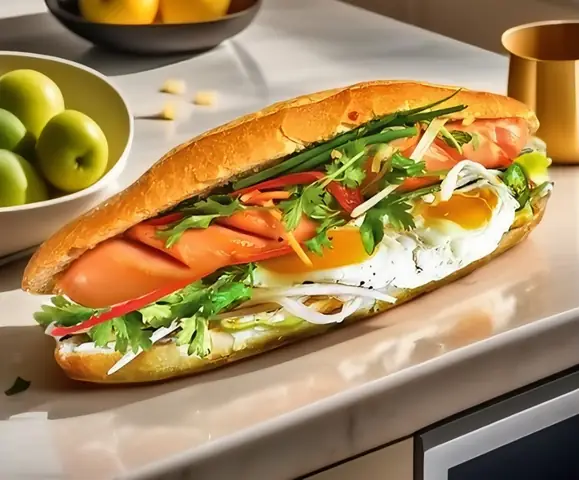 Bánh Mỳ Trứng Xúc Xích