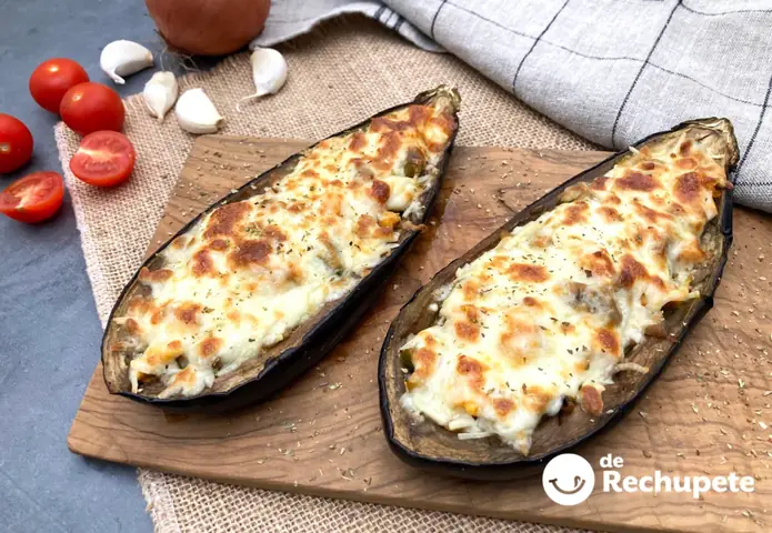Berenjenas Rellenas De Pollo Al Horno