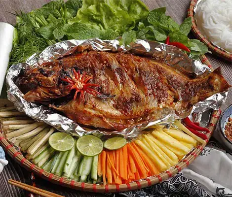 Cá Chép Nướng Than Hoa