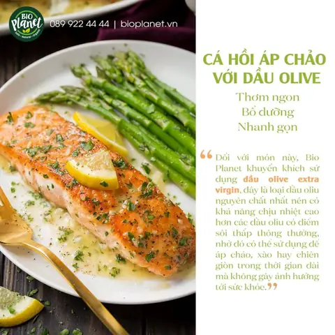 Cá Hồi Áp Chảo Dầu Oliu