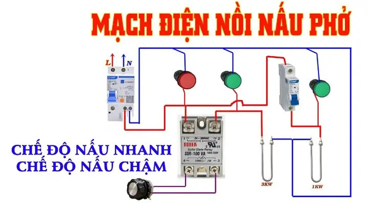 Cách Đấu Điện Nồi Nấu Phở