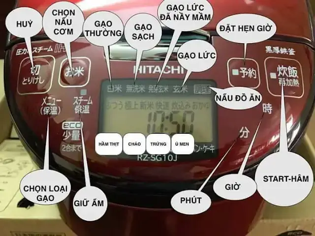 Cách Hẹn Giờ Nấu Cơm Nồi Hitachi