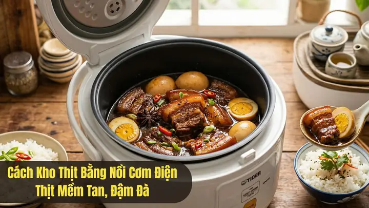 Cách Kho Thịt Bằng Nồi Cơm Điện