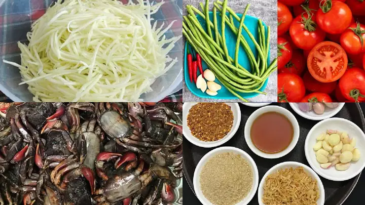Cách Làm Gỏi Đu Đủ Thái Lan Ba Khía
