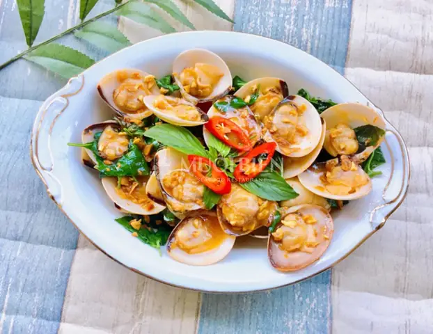 Cách Làm Nghêu Xào Lá Quế