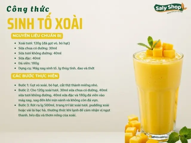 Cách Làm Sinh Tố Xoài