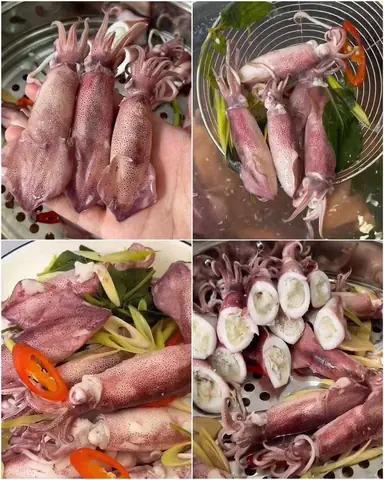 Cách Luộc Mực Cơm Ngon