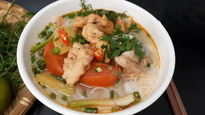 Cách Nấu Bún Chả Mực