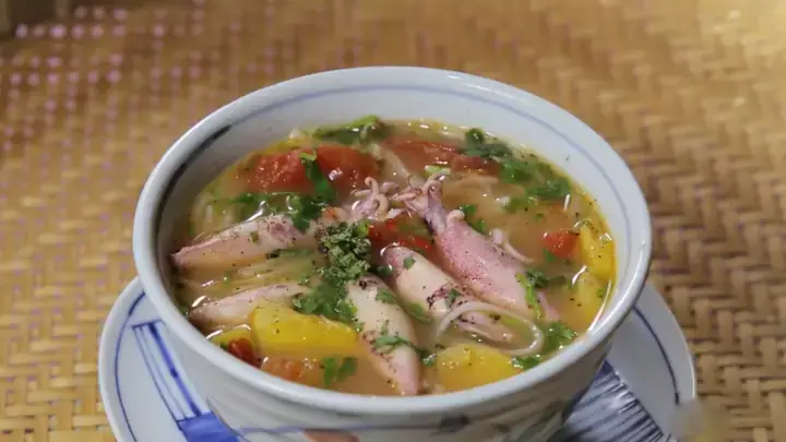 Cách Nấu Bún Mực Miền Trung